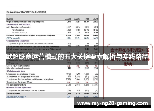 欧超联赛运营模式的五大关键要素解析与实践路径